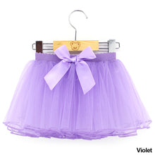Load image into Gallery viewer, Girls Ballet Tutu Skirts Pink Fluffy Tulle Skirts with Bowknot White Black Elastic Band Ballet Leotard Skirts