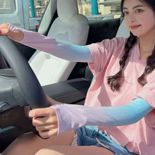 Load image into Gallery viewer, Gradient Cool Cycling Sleeve Sport Cooling Arm Sleeves Anti-sunburn Sunscreen Uv Sports Safety Fitness Body Building Entertainment