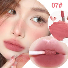 Load image into Gallery viewer, Velvet Pink Brown Lip Glaze Matte Liquid Lipstick Nude Red Lip Mud Cheek Rouge Tint Women Cosmetics
