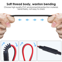 Load image into Gallery viewer, 12AWG 30CM Car Battery Extension Tender SAE DC Power Automotive Panel Connector Cables Solar Cell Connection Transfer