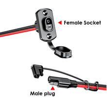 Load image into Gallery viewer, 12AWG 30CM Car Battery Extension Tender SAE DC Power Automotive Panel Connector Cables Solar Cell Connection Transfer