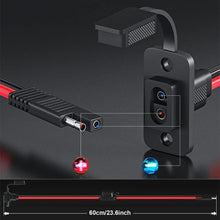 Load image into Gallery viewer, 12AWG 30CM Car Battery Extension Tender SAE DC Power Automotive Panel Connector Cables Solar Cell Connection Transfer