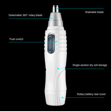 Load image into Gallery viewer, Electric Nose Hair Trimmer Shaver Clipper Portable Waterproof Durable Nose Ear Trimmer Beard Trimmer Face Care for Men