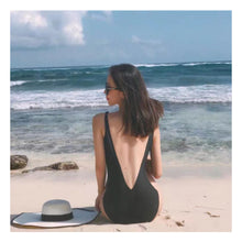 Load image into Gallery viewer, One-piece Sleeveless Solid Color Swimsuit Bikini Sexy Backless Tight Swimsuit Women Swimming Water Sports Clothing
