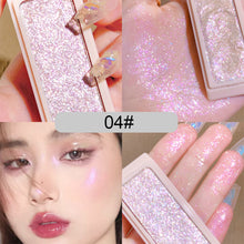Load image into Gallery viewer, 4 Colors Glitter Highlighter Powder Face Body Shimmer Powder Brighten Highlight Makeup Cosmetics
