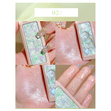 Load image into Gallery viewer, 4 Colors Glitter Highlighter Powder Face Body Shimmer Powder Brighten Highlight Makeup Cosmetics