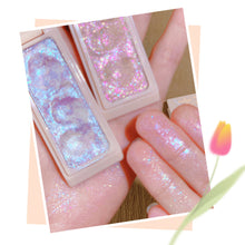 Load image into Gallery viewer, 4 Colors Glitter Highlighter Powder Face Body Shimmer Powder Brighten Highlight Makeup Cosmetics