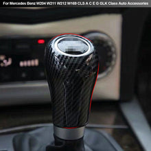 Load image into Gallery viewer, Carbon Fiber Car Gear Shift Knob Cover Trim Sticker For Mercedes Benz W204 W211 W212 W169 CLS A C E G GLK Class Auto Accessories