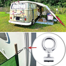 Load image into Gallery viewer, 2Pcs M5/M6 RV Caravan Awning Rail Stoppers Stops Motorhome Campervan Silver Stainless Steel Camper Parts