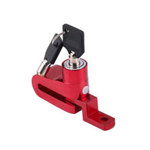 Load image into Gallery viewer, Aluminum Alloy Motorcycle Security Lock Anti Theft Bicycle Motorbike Disc Brake Lock Theft Protection with Holder for Scooter Road Mountain Bike