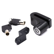 Load image into Gallery viewer, Aluminum Alloy Motorcycle Security Lock Anti Theft Bicycle Motorbike Disc Brake Lock Theft Protection with Holder for Scooter Road Mountain Bike
