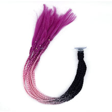 Load image into Gallery viewer, 24" Helmet Braids Pigtails Motorcycle Helmet Braid Ponytail Motorbike Riding Helmet Pigtails Braids For Women Men Children