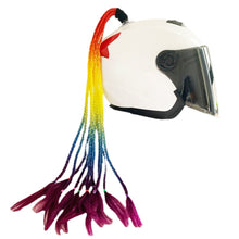 Load image into Gallery viewer, 24" Helmet Braids Pigtails Motorcycle Helmet Braid Ponytail Motorbike Riding Helmet Pigtails Braids For Women Men Children
