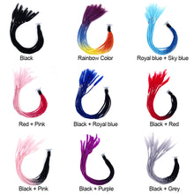 Load image into Gallery viewer, 24" Helmet Braids Pigtails Motorcycle Helmet Braid Ponytail Motorbike Riding Helmet Pigtails Braids For Women Men Children