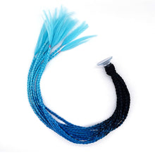 Load image into Gallery viewer, 24" Helmet Braids Pigtails Motorcycle Helmet Braid Ponytail Motorbike Riding Helmet Pigtails Braids For Women Men Children