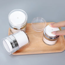 Load image into Gallery viewer, 15/30/50/100g Empty Airless Pump Jar Refillable Acrylic Cream Bottle Vacuum Bottle Portable Size Container of Makeup Lotion Cosmetic