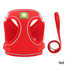 Load image into Gallery viewer, Dog Cat Harness Set Pet Adjustable Walking Reflective Vest with Leash Breathable Mesh Harness for Small Medium Dog