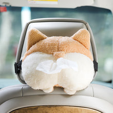 Load image into Gallery viewer, Creative Corgi Kitten Butt Funny Car Tissue Box Soft Cute Cartoon Animal Model Drawing Paper Box Car Interior Automotive Supplies