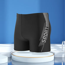 Load image into Gallery viewer, Men's Flat Angle Enlargement Swimming Trunks High Waist Conservative High Bounce Speed Dry Sports Adult Swimming Trunks Beach Hot Spring Fashion Clothing