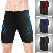 Load image into Gallery viewer, Men's Flat Angle Enlargement Swimming Trunks High Waist Conservative High Bounce Speed Dry Sports Adult Swimming Trunks Beach Hot Spring Fashion Clothing