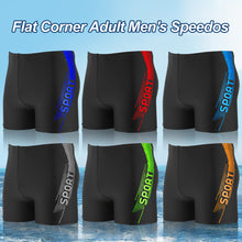 Load image into Gallery viewer, Men's Flat Angle Enlargement Swimming Trunks High Waist Conservative High Bounce Speed Dry Sports Adult Swimming Trunks Beach Hot Spring Fashion Clothing