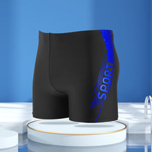 Load image into Gallery viewer, Men's Flat Angle Enlargement Swimming Trunks High Waist Conservative High Bounce Speed Dry Sports Adult Swimming Trunks Beach Hot Spring Fashion Clothing