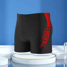 Load image into Gallery viewer, Men's Flat Angle Enlargement Swimming Trunks High Waist Conservative High Bounce Speed Dry Sports Adult Swimming Trunks Beach Hot Spring Fashion Clothing
