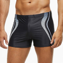 Load image into Gallery viewer, Men's Large Size Printed Fashion Swimming Trunks High-Quality Elastic High Waist Flat Angle Casual Shorts Hot Spring Beach Sports Trunks