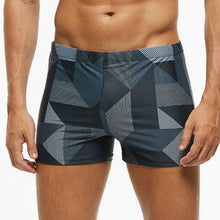 Load image into Gallery viewer, Men's Large Size Printed Fashion Swimming Trunks High-Quality Elastic High Waist Flat Angle Casual Shorts Hot Spring Beach Sports Trunks