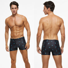 Load image into Gallery viewer, Men's Large Size Printed Fashion Swimming Trunks High-Quality Elastic High Waist Flat Angle Casual Shorts Hot Spring Beach Sports Trunks