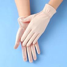 Load image into Gallery viewer, Summer Ice Silk Sunscreen Gloves Uv Protection Riding Driving Fishing Thin Model Non-Slip Touch Screen Gloves Outdoor Sunscreen Equipment