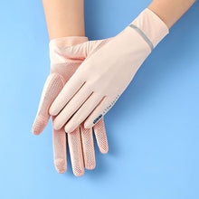Load image into Gallery viewer, Summer Ice Silk Sunscreen Gloves Uv Protection Riding Driving Fishing Thin Model Non-Slip Touch Screen Gloves Outdoor Sunscreen Equipment