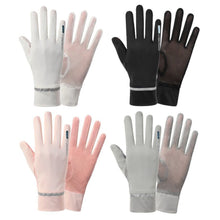 Load image into Gallery viewer, Summer Ice Silk Sunscreen Gloves Uv Protection Riding Driving Fishing Thin Model Non-Slip Touch Screen Gloves Outdoor Sunscreen Equipment