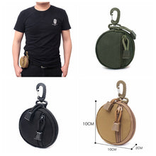 Load image into Gallery viewer, Round Multifunctional Waterproof Small Hanging Bag Molle Outdoor Camping Sports Riding Key Bag Portable Waist Hanging Change Storage Package