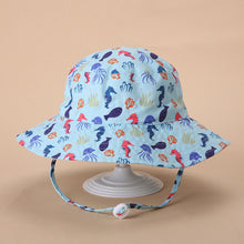 Load image into Gallery viewer, Summer Children's Sun Hat Outdoor Anti-Uv Sun Shade Neck Protection Beach Hat Breathable Quick Drying Large Brim Adjustable Fisherman's Cap