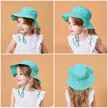 Load image into Gallery viewer, Summer Children's Sun Hat Outdoor Anti-Uv Sun Shade Neck Protection Beach Hat Breathable Quick Drying Large Brim Adjustable Fisherman's Cap