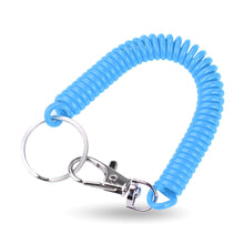 Load image into Gallery viewer, EVA Plastic Spring Rope Color Telephone Line Key Ring Mobile Phone Lanyard Telescopic Safety Anti-Drop Rope Fishing Miss Rope