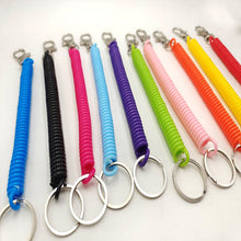 Load image into Gallery viewer, EVA Plastic Spring Rope Color Telephone Line Key Ring Mobile Phone Lanyard Telescopic Safety Anti-Drop Rope Fishing Miss Rope