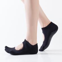 Load image into Gallery viewer, Hair Circle Solid Color Yoga Socks Instep Hole Style PVC Spot Glue Non-Slip Yoga Fitness Dance Indoor Sports Equipment