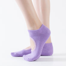 Load image into Gallery viewer, Hair Circle Solid Color Yoga Socks Instep Hole Style PVC Spot Glue Non-Slip Yoga Fitness Dance Indoor Sports Equipment