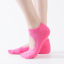 Load image into Gallery viewer, Hair Circle Solid Color Yoga Socks Instep Hole Style PVC Spot Glue Non-Slip Yoga Fitness Dance Indoor Sports Equipment