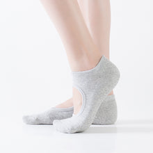 Load image into Gallery viewer, Hair Circle Solid Color Yoga Socks Instep Hole Style PVC Spot Glue Non-Slip Yoga Fitness Dance Indoor Sports Equipment