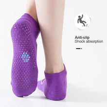 Load image into Gallery viewer, Hair Circle Solid Color Yoga Socks Instep Hole Style PVC Spot Glue Non-Slip Yoga Fitness Dance Indoor Sports Equipment