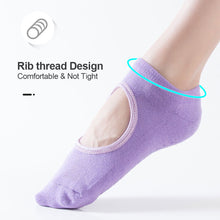 Load image into Gallery viewer, Hair Circle Solid Color Yoga Socks Instep Hole Style PVC Spot Glue Non-Slip Yoga Fitness Dance Indoor Sports Equipment