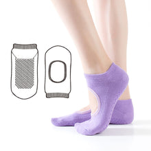 Load image into Gallery viewer, Hair Circle Solid Color Yoga Socks Instep Hole Style PVC Spot Glue Non-Slip Yoga Fitness Dance Indoor Sports Equipment