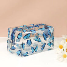 Load image into Gallery viewer, Ins Cute Flower Transparent Pencil Case Large Capacity Make Up Bag Plastic PVC Case Large Storage Bag
