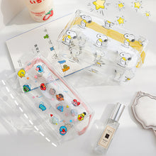 Load image into Gallery viewer, Ins Cute Flower Transparent Pencil Case Large Capacity Make Up Bag Plastic PVC Case Large Storage Bag