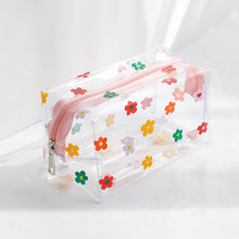 Load image into Gallery viewer, Ins Cute Flower Transparent Pencil Case Large Capacity Make Up Bag Plastic PVC Case Large Storage Bag