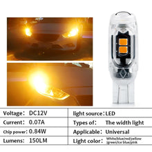Load image into Gallery viewer, 1Pc T10 Motorcycle Car Turn Light LED Canbus 5SMD Beacon Gap Light Day Driving Reading License Plate Light