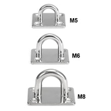 Load image into Gallery viewer, 2Pcs Multifunctional Mount Hook Pad Eye Plates Marine Hardware Wall Mount Hook Loops for Exercise Resistance Bands Swinging
